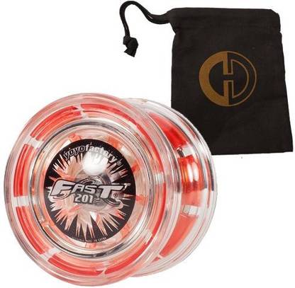 Generic YoYo Factory and Cascade Juggling Fast 201 - Pro Responsive/ Unresponsive Yo-Yo with String and Cascade Juggling Bag (Red)