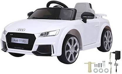 Jamara Ride-On Audi Tt Rs 12V Soft Start, 2-Speed, Ultra-Grip Rubber Belt, Aux and Usb Port, Led, 2 Powerful Motors Batter for Driving Time of Op to 90 Min Rideons & Wagons Non Battery Operated Ride On