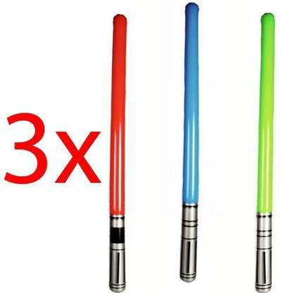 Generic OOTB Set of 3 Inflatable Blow Up Light Stick Sabre Lightsaber Toy Galaxy Wars Star