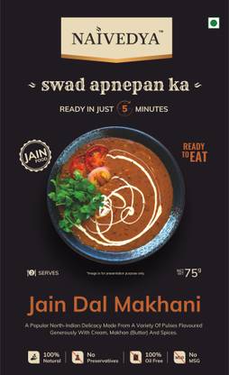 NIVEDIYA JAIN DAL MAKHANI (READY TO EAT) 75 GRAMS 75 g