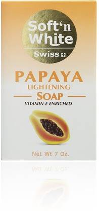 Swiss Soft n White Papaya Lightening Soap vitamin E enriched 200G