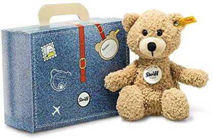 Steiff 114014 Sunny Teddy Bear In Suitcase, Beige  - 3.54 inch