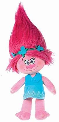 Trolls Plush Toy Princess Poppy 14"/37Cm, Pink Hair Super Soft  - 3.15 inch