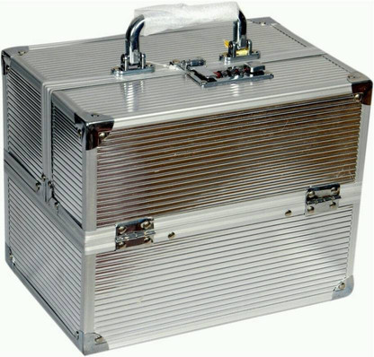 makeup box silver