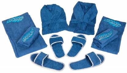 KUBER INDUSTRIES 8 Piece Cotton, Velour Bath Linen Set Free