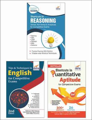 Shortcuts & Tips in Quantitative Aptitude/ Reasoning/ English for Competitive Exams