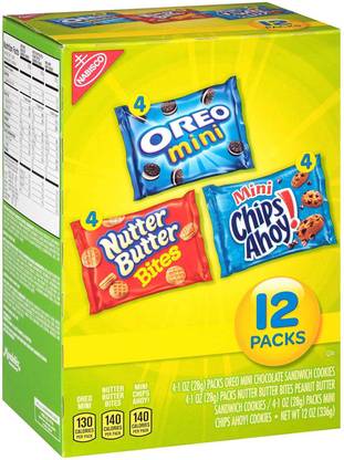 Nabisco Cookies Mini Variety Pack, 12 Count Cookies Biscuit