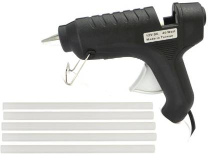 FADMAN ITEK BLACK 40W 40 WATT HOT GLUE GUN WITH 5 GLUE STICKS Standard Temperature Corded Glue Gun