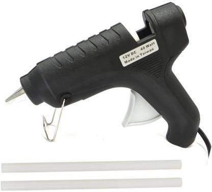 फैडमैन ITEK BLACK 40 WATT HOT MELT GUN WITH FREE 2 GLUE STICKS स्टैंडर्ड तापमान कॉर्डेड ग्लू गन