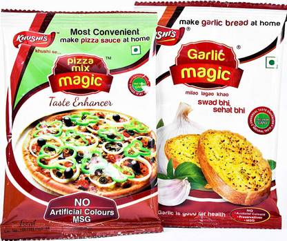 Khushi's Khushi's Garlic Maggic & Pizza Magic (Pack of 4)