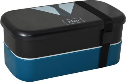 Instabuyz Doble Layer Men Lunch Box Bento Box With fork Spoon 1 Containers Lunch Box