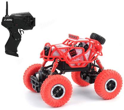 EMOB Red Devil Racing Rally Rock Through Off-Road 4 Wheel Rechargeable Remote Control Rock Crawler Car with Solid Frame Chassis