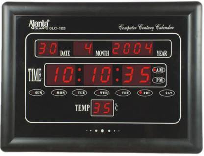 AJANTA Digital 15 cm X 15 cm Wall Clock