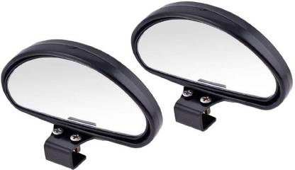Connectwide Blind Spot Mirror Frameless Wide Angle Mirror Adjustable Convex Rear View Mirror 360°Rotate for All Universal Vehicles Car Stick on Design (Universal Blind Spot Car Mirror Wide Angle Auxiliary Mirror) Glass, Plastic Car Mirror Cover