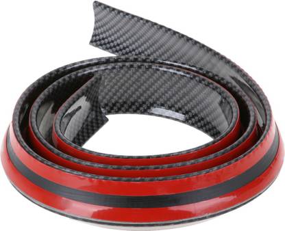 PRTEK Carbon Finish Fender Rubber Stickon Car Kit Decorative Protector Trim Universal Fitment 2 Pieces Car Spoiler