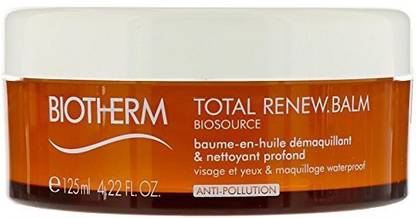 BIOTHERM Biosource Total Renew Balm-To-Oil Deep Cleanser For Face Waterproof Make-Up, 4.22 Ounce Face Wash