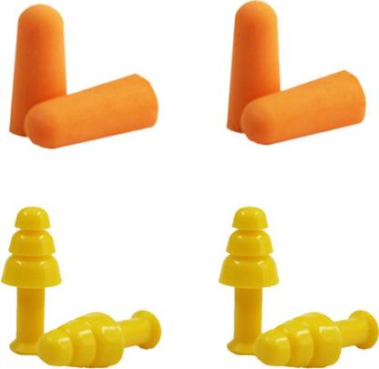 Simon's Meditation 2 Pair Foam + 2 Pair Silicone earplug | COMBO PACK Ear Plug