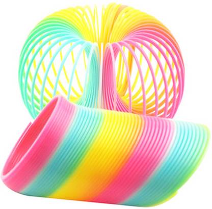 Toys Factory Rainbow Magic Spring Bouncy Stretchy Slinkey Toy Magic Spring 