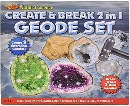 Generic The Magic Toy Shop 2 in 1 Create and Break Your Own Geode Set World of Science Kit Kids Craft