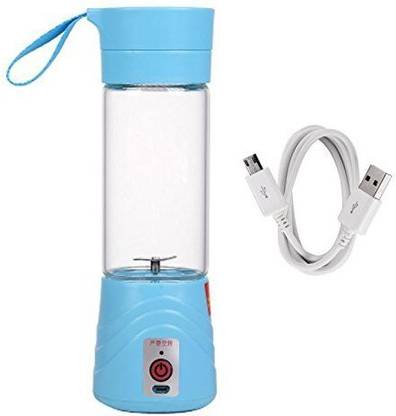 Bewitching Portable and Rechargeable Battery Juice Blender 01 Blue Mixer Juicer Jar