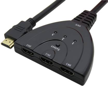 AlexVyan  TV-out Cable Special Original New 3 Port High Speed HDMI Switch HUB with 50 CM pigtail cable: Supports 1080p 3D up to 2,5Gbps 3 Port HDMI Switcher, 3 Input 1 Output HDMI Switcher Supports 4K, Full HD1080p, 3D,For HDTV,PC,Projector,PS3,Xbox,STB,Blu-ray DVD Players,4k TV