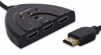 AlexVyan New 3 Port High Speed HDMI Switch HUB with 50 CM pigtail cable: Supports 1080p 3D up to 2,5Gbps 3 Port HDMI Switcher, 3 Input 1 Output HDMI Switcher Supports 4K, Full HD1080p, 3D,For HDTV,PC,Projector,PS3,Xbox,STB,Blu-ray DVD Players,4k TV Media Streaming Device
