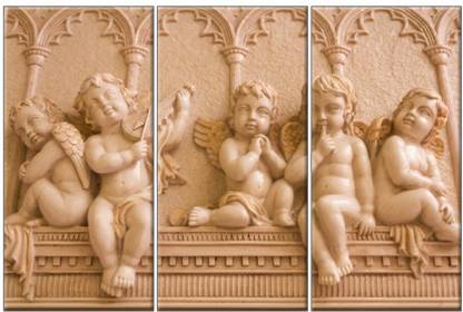 NISH! NISH! 'Mythical'Collection |3D Effect Tiles | Wall Highlighter Designer Digital Tiles (Ceramic Tiles - Semi Gloss Finish, 3ft x 2ft, UV Cured, Set of ThreeThree 1ft x 2ft Tiles) for Home, Living Room, Drawing Room, Temple Digital Reprint 24 inch x 36 inch Painting