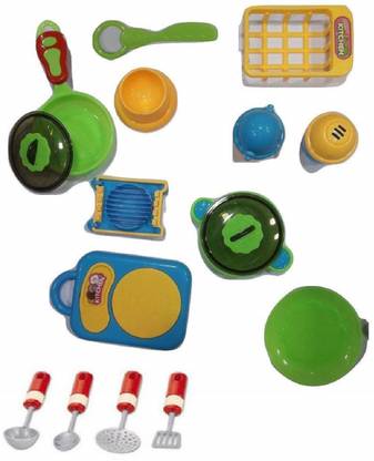 Baby Tintin Pretend Play Kitchen Set and Dishes Set- Play Dishes - Pots and Pans - Play Kitchen Utensils Kitchen Set for Baby Girls - Best Gift for Toddlers and Little One
