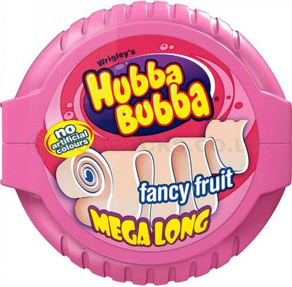 Wrigleys Hubba Bubba Mega Long Bubble Gum, Fancy Fruit - 56g NA Chewing Gum