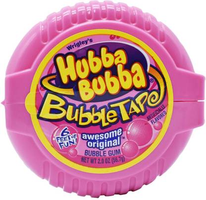 Wrigleys Hubba Bubba Bubble Tape Awesome Original Bubble Gum - 56.7g (2oz) NA Chewing Gum