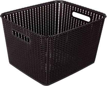 Bulfyss Plastic Bulfyss Premium Quality Big Size Plastic Rectangular Tapered Hollow Basket Mesh Fashion Storage Box With Lid Storage Basket