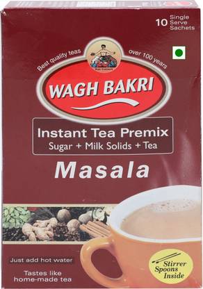 Waghbakri Instant Black Pepper, Cinnamon, Cloves, Ginger, Cardamom Masala Tea Box