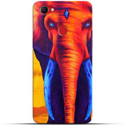 Saavre Back Cover for Hathi,Elephant,Colorfull Elephant,Rangeen Haathi,Ganesha,Yellow for OPPO F7
