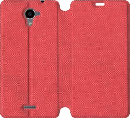 SBMS Flip Cover for Panasonic Eluga Ray X (Red)