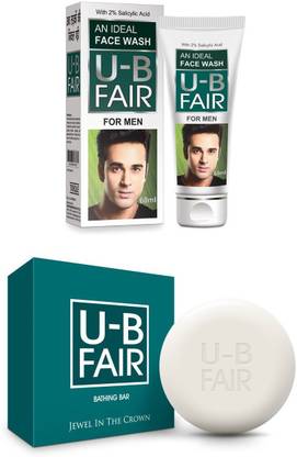 U-B FAIR Face Wash & Premium Bathing Soap Combo Set