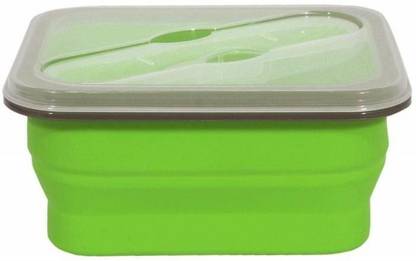 Peppy basket HIGH QUALITY SILICON COLLAPSIBLE TWO COMPARTMENT LUNCH BOX 1 Containers Lunch Box