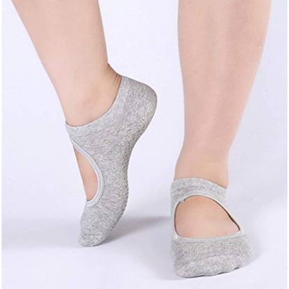 Aeoss 1Pair Women Sports Fit Yoga Socks Anti Skid Breathable Fitness Pilates Socks Dancing Gym Non Slip Cotton Sock Heel Stockings Hand Support