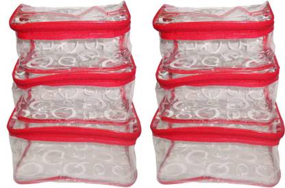 Ajabh Combo of 2 cosmetic bag bridal Organizer jewellry storage vanity box-set of 3 each jewellry vanity box jewellery and Cosmatic pouch Vanity Box