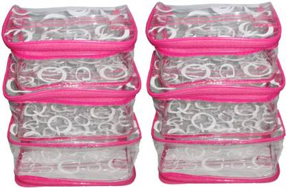 Ajabh Combo of 2 cosmetic bag bridal Organizer jewellry storage vanity box-set of 3 each jewellry vanity box jewellery and Cosmatic pouch Vanity Box