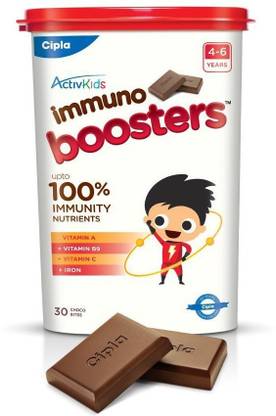 Cipla Activkids Immuno Boosters for 4-6 Years, 360g (30 Count) Nutrition Bars