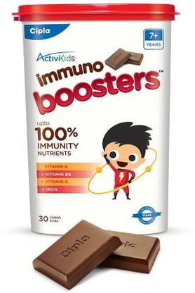 Cipla Activkids Immuno Boosters for 7+ Years, 360g (30 Count) Nutrition Bars