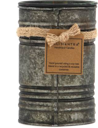 THE HOME BARREL POT TIN CANDLE-TBP-2 CYLENDRICAL SHAPE GREEN TEA SCENTED 8.89*7.62*5.08 CM Candle