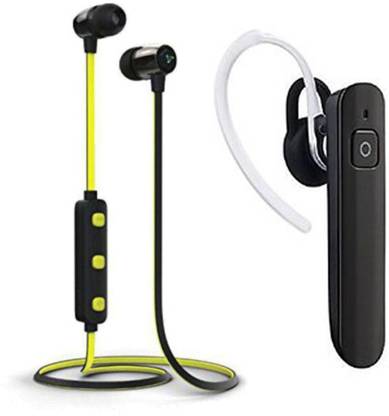 Syska h904 black and h15 yellow combo Bluetooth