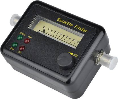 Divinext 4 Led + Buzzer Satellite Signal Finder Meter Tester Pointer Inline IF Signal Strength Meter Gain Measuring Tool for Dish Network, Direct TV, Satelite TV, Digital TV, Free To Air, DTH Antenna Receiver 13-18V DC SOLID SF-9506 JBN JB-9506 Signal Finder Non-magnetic Line Level Analog Multimeter