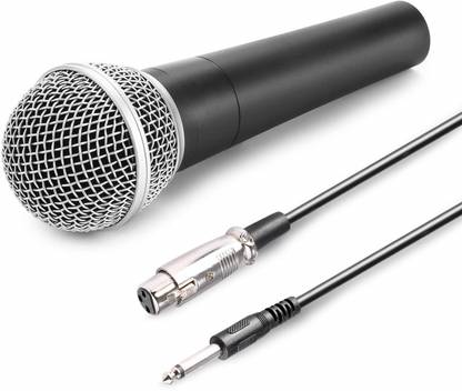 RHONNIUM ® SP-4C Dynamic Neodymium Microphone - Professional vocal microphone for performance, stage, karaoke, public speaking, recording - includes XLR-to-1/4" cable - Coal Microphone