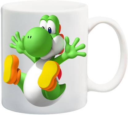 ANNI69 Yoshi From Nintendo, Best For Game Lovers Bone China Coffee Mug