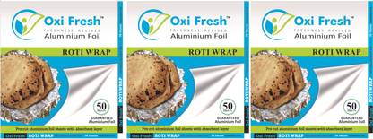 Oxi Fresh Roti Wrap Foil Sheet (Super Savers Pack of 6) Aluminium Foil