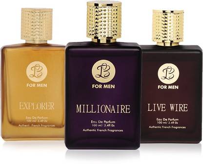 LB Perfume LB MILLIONAIRE, LB EXPLORER AND LB LIVEWIRE PERFUME FOR MEN 100 ML EDP(PACK OF 3) Eau de Parfum  -  25 ml