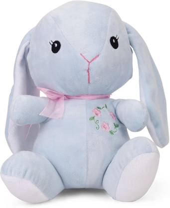 My Baby Excel Bunny with Ribbon and Embroidery Blue Colour - 27 cm  - 27 cm