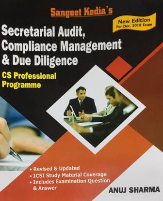 Sangeet Kedia's Secretarial Audit, Compliance Management & Due Diligence For CS Professional Programme Dec.2018